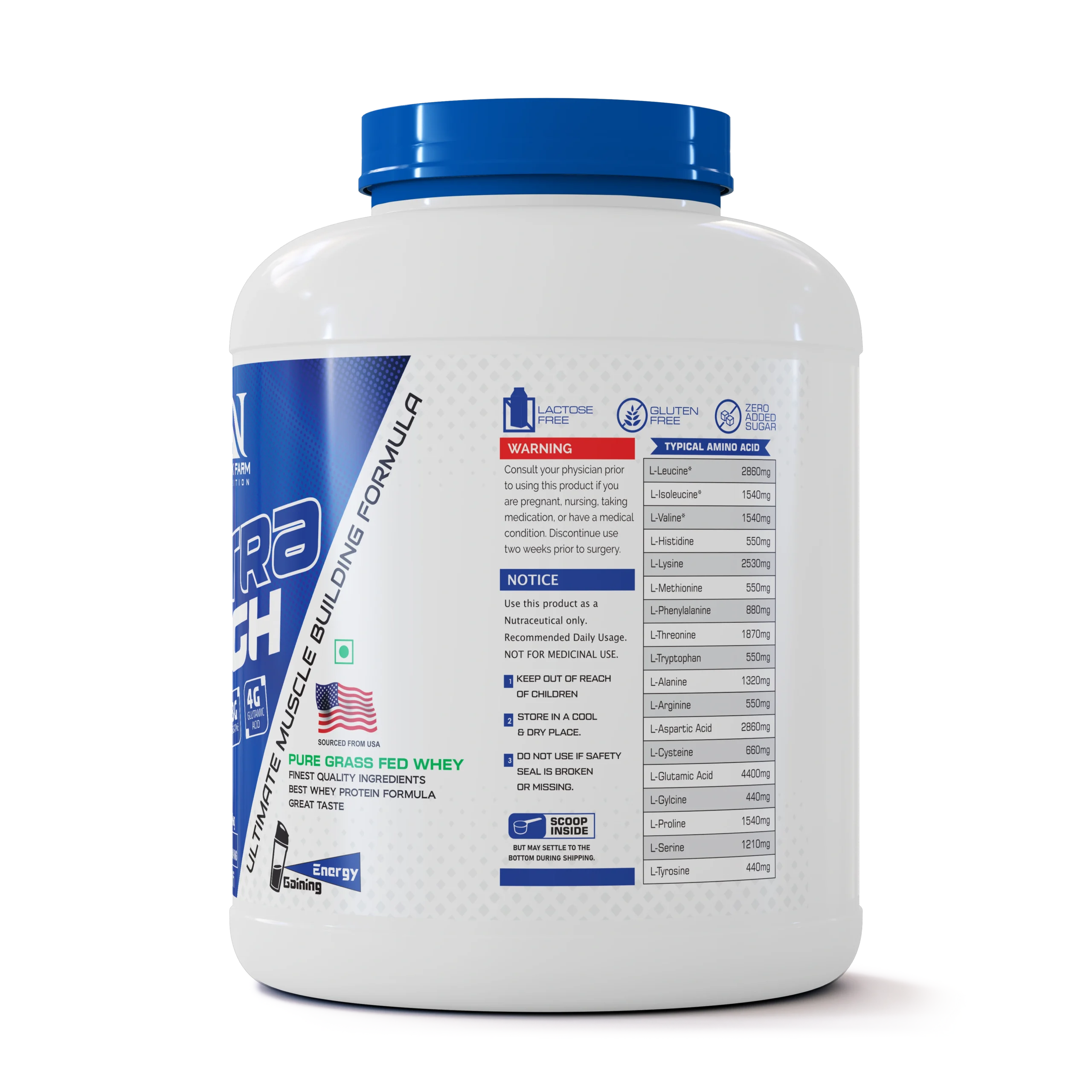 Greek Farm Nutrition Nitra HGH Whey Protein – Kesar Kulfi (2kg, 60 Servings)With Bag & Shaker - Image 2